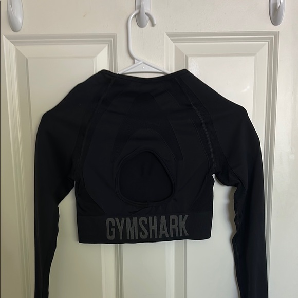 Gym Shark Black Long Sleeve Crop Top - Picture 4 of 7